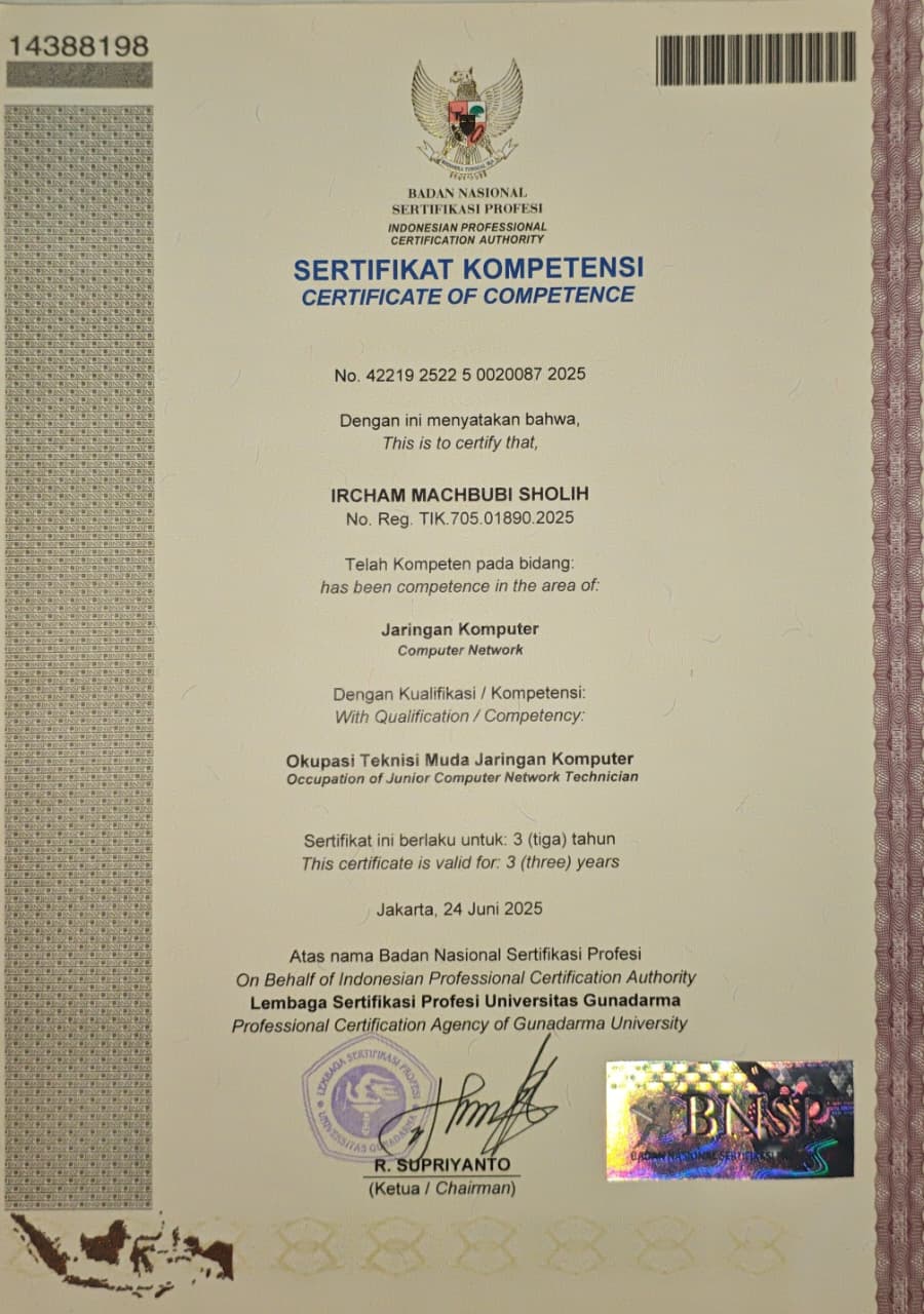 Sertifikat BNSP 2025